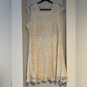White crochet style dress